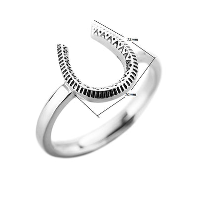 Anillo Herradura Plata 925 Retro U - Diseño Clásico - Image 6