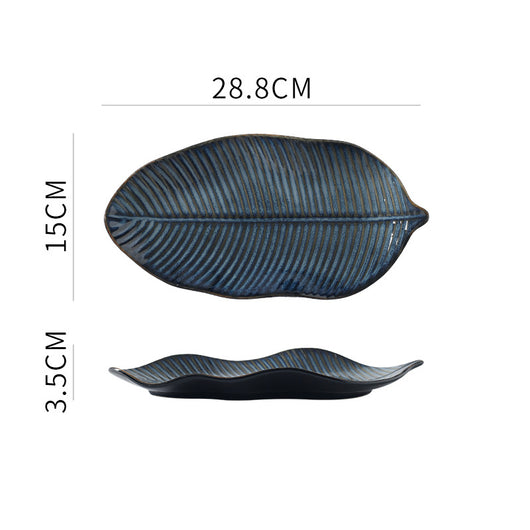 Plato de Cerámica Artesanal Hoja Japonesa - Diseño Exclusivo para tu Mesa - Image 2