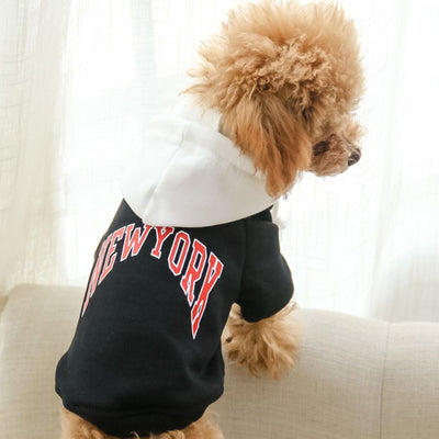 Sudadera con Capucha de Algodón Terry para Mascotas - Diseño Casual con Letras - Image 3