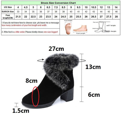 Botas de Nieve para Mujer con Forro de Conejo y Plantilla Térmica - Image 8