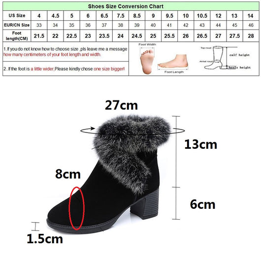 Botas de Nieve para Mujer con Forro de Conejo y Plantilla Térmica - Image 8