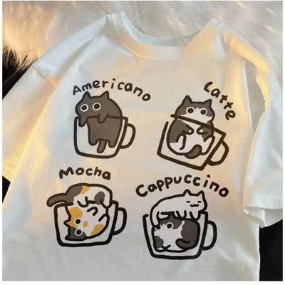 Camiseta de Manga Corta Flocking Milk Coffee para Hombre - Image 9