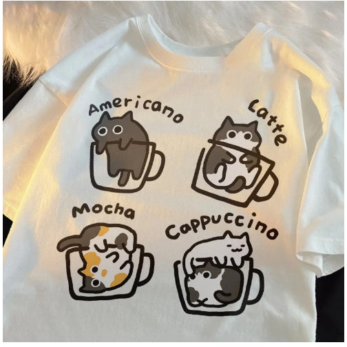 Camiseta de Manga Corta Flocking Milk Coffee para Hombre - Image 9