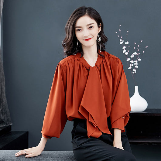 Blusa de Gasa Manga Larga para Mujer - Ideal para Otoño - Image 11