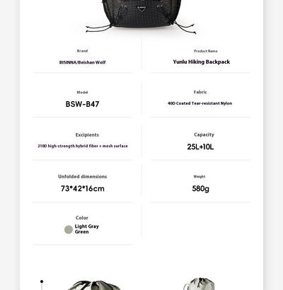 Mochila de Senderismo 35L - Bolsa de Montaña de Gran Capacidad - Image 23