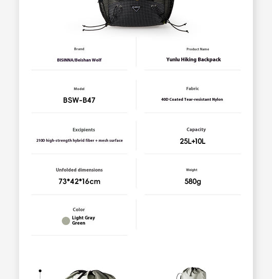 Mochila de Senderismo 35L - Bolsa de Montaña de Gran Capacidad - Image 23