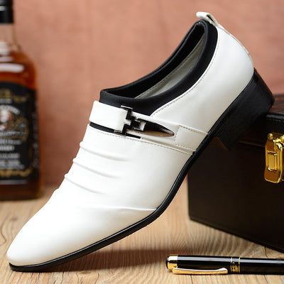 Zapatos Casuales de Negocios Estilo Británico Punta Afilada Tallas Grandes - Image 13