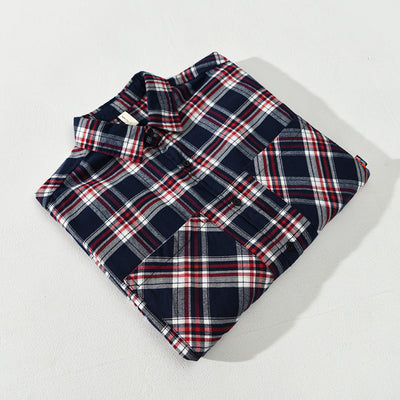Camisa Casual de Cuadros Retro para Hombre Primavera - Image 5