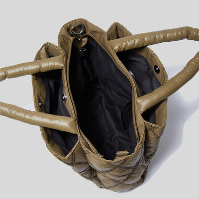 Bolso Mensajero Mujer Cuadros Diamante Gran Capacidad Acolchado - Image 8