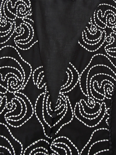 Blusa Étnica sin Mangas con Encaje Floral Bordado - Image 3