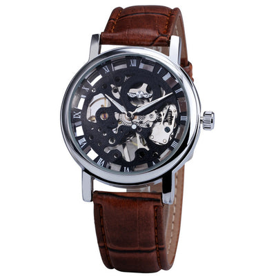 Reloj Mecánico Hombre Estilo Retro Romana con Diseño Hueco - Image 4