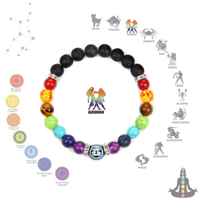 Pulsera de Pareja Constelaciones con los Siete Chakras para Meditación - Image 5