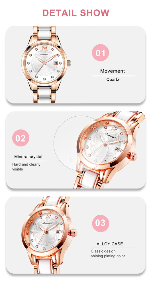 Reloj Elegante para Mujer Cerámica Resistente al Agua Diseño Minimalista - Image 26