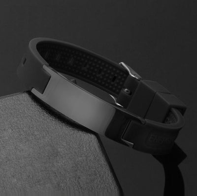 Pulsera Deportiva 4 en 1 con Elementos Bio y Silicio - Banda de Energía Equilibrio en Acero Inoxidable - Image 5