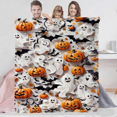 Manta de Franela con Diseños Estampados de Halloween - Image 6