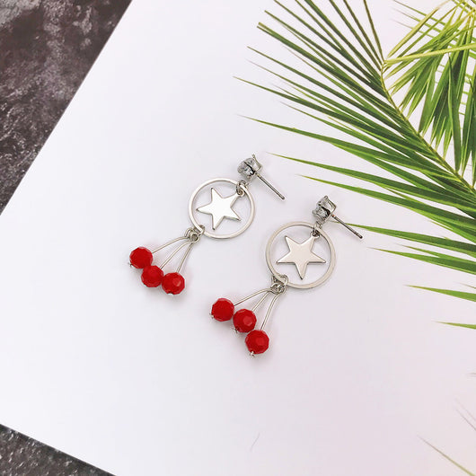 Aretes Coreanos Asimétricos con Flor de Perla y Moño - Image 24