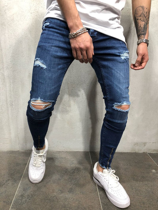 Pantalones Vaqueros Rotos para Hombre