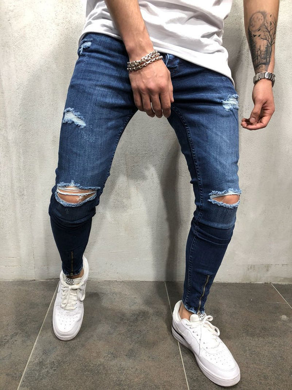 Pantalones Vaqueros Rotos para Hombre