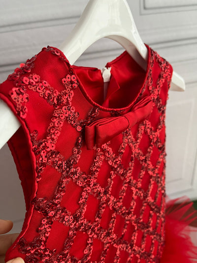Vestido Rojo Navideño para Niñas - Diseño Festivo y Cómodo - Image 12