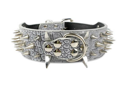 Collar de Cuero para Perro Grande con Púas Negras - Image 6