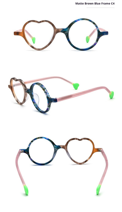 Gafas de Corazón Multicolor con Lentes Esmeriladas para Mujer - Image 17