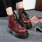 Botas Martin de Caña Media para Mujer con Cordones Frontales
