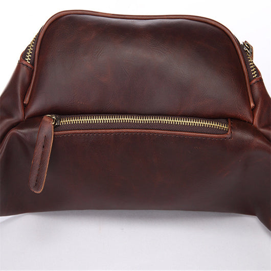 Bolsa Cruzada para Hombre Cuero Crazy Horse Estilo Retro - Image 7