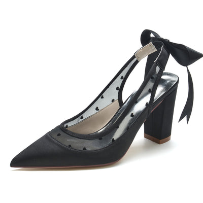 Zapatos de Tacón Cuadrado con Punta Afilada y Cristales Brillantes - Image 59