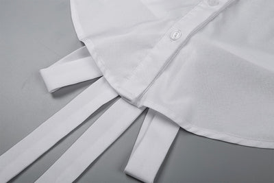 Blusa Crop Slim Abotonada para Mujer - Image 16