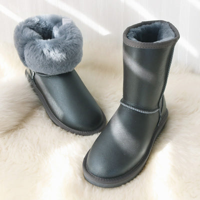 Botas de Nieve Impermeables con Piel de Oveja y Pelaje - Image 10