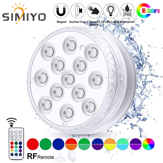Luz Sumergible LED Impermeable con Control Remoto para Piscina, Fuente y Spa - Image 2