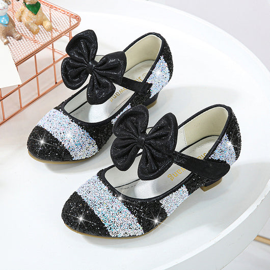 Zapatos de Tacón Alto Princesa con Cristales y Punta Redonda Suave - Image 3