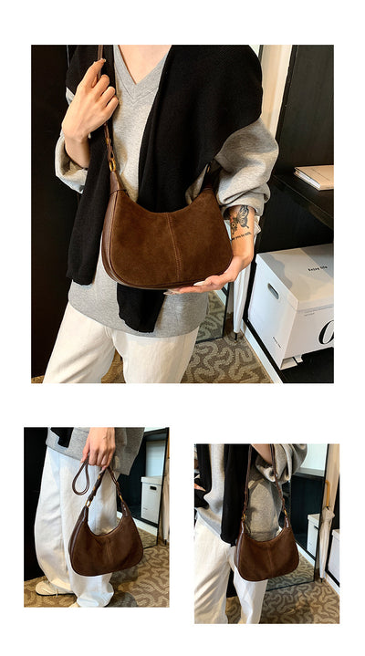 Bolsa Crossbody Retro Versátil con Textura Abrasiva - Image 17