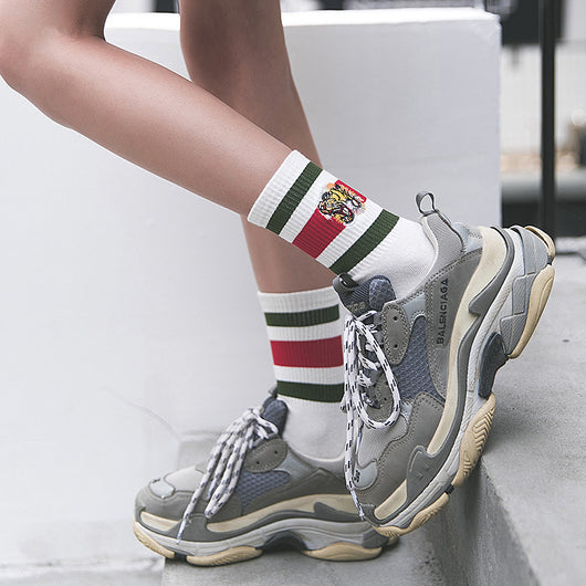 Calcetines con Tres Barras Bordadas - Image 3