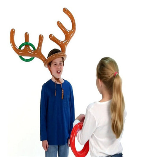 Juego Inflable de Sombreros con Astas de Reno y Anillos para Navidad - Image 3