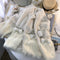 Chaqueta de Borrego Acolchado con Costuras de Moda para Mujer
