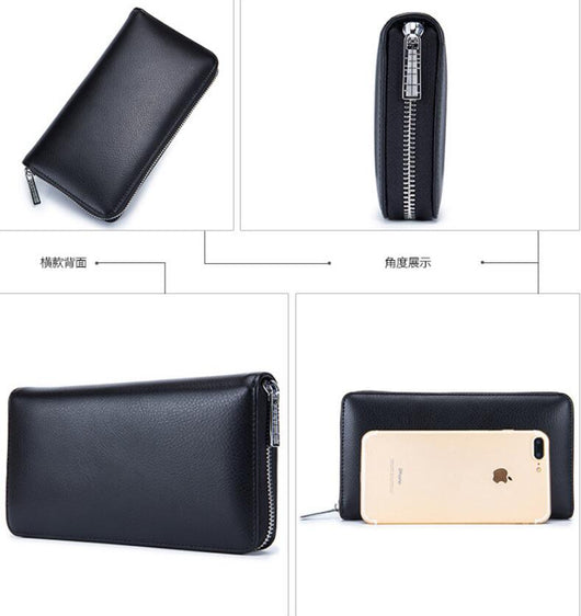Billetera Larga de Cuero Genuino para Hombre con Protección RFID y 36 Compartimentos - Image 7