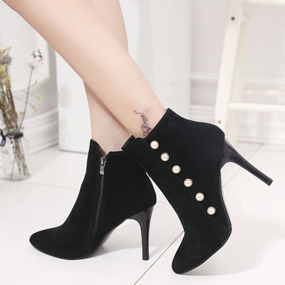 Zapatos de Tacón Alto Punta Fina Versátiles para Mujer - Image 9