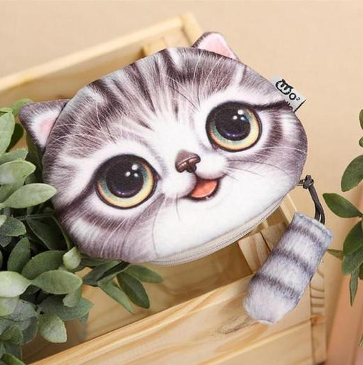 Monedero Gato 3D de Ojos Grandes