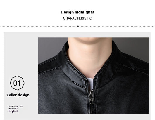 Chaqueta de Cuero PU para Hombre - Estilo Urbano Moderno - Image 12