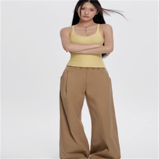 Pantalones Casuales de Cintura Alta a Cuadros para Mujer - Colección Verano - Image 12