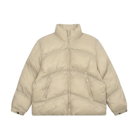Chaqueta Acolchada de Terciopelo con Cuello Alto Estilo Urbano - Image 7