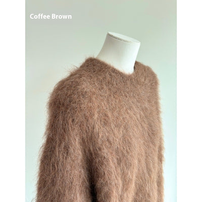 Suéter de Alpaca Tejido Suelto para Otoño e Invierno - Image 4