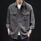 Camisa de Pana Oversized para Hombre - Corte Amplio Primavera y Otoño