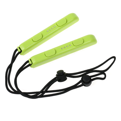 Two black Nintendo Switch Joy-Con wrist straps, one showing internal metal rail, the other with buttons and lanyard. - Image 8