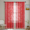 Cortina De Barra De Encaje Rojo Ancho 100 Cm X Largo 100 Cm Una Barra