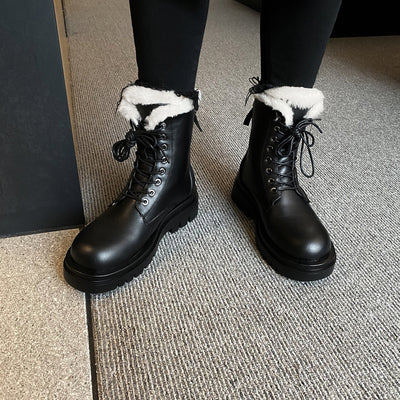 Botas Cálidas para Mujer en Cuero Genuino con Cierre - Image 3