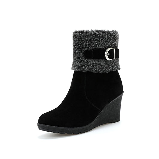 Botas de Gamuza con Cuña y Cierre Lateral para Mujer - Image 8