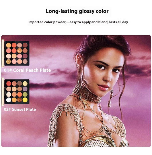 Paleta de Sombras 16 Colores Shimmer y Mate - Set Completo de Maquillaje Profesional - Image 10