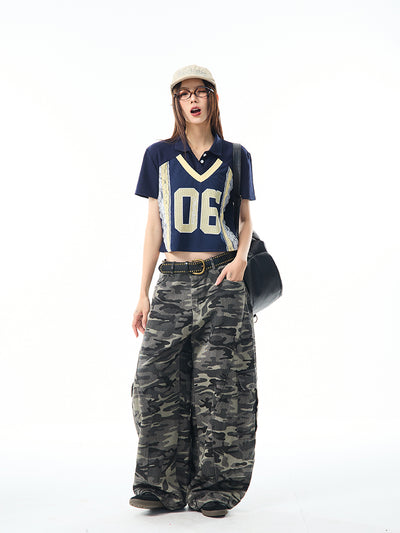 Overol Ancho Camuflaje Retro para Mujer - Pantalón Suelto y Casual - Image 28